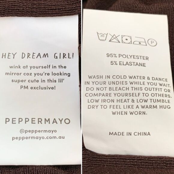 Peppermayo Ring My Bell Mini Dress in Chocolate Brown Size‎ 8 - Picture 9 of 12